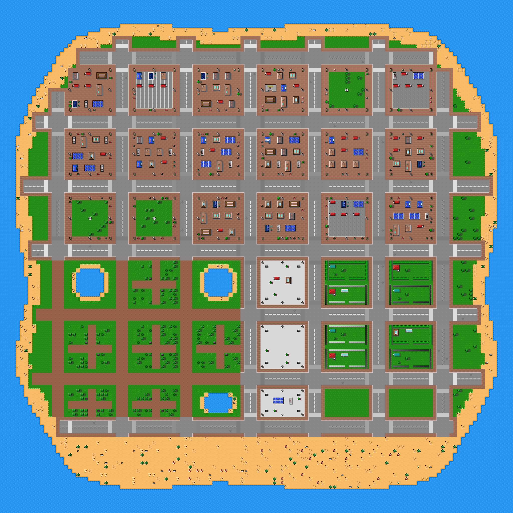 The whole island